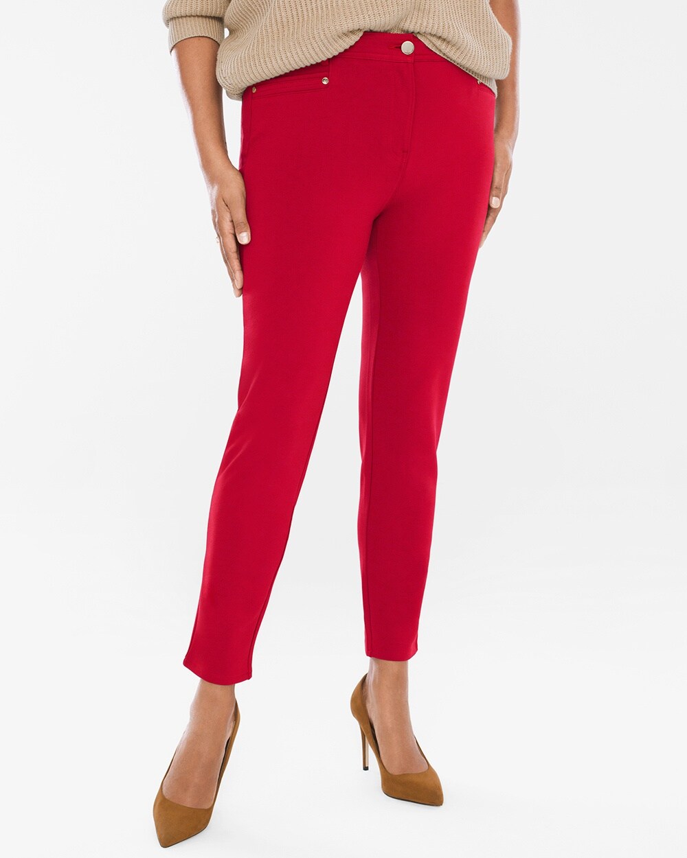 So Slimming Diamond Fit Refined Ponte Ankle Pants - Chico's