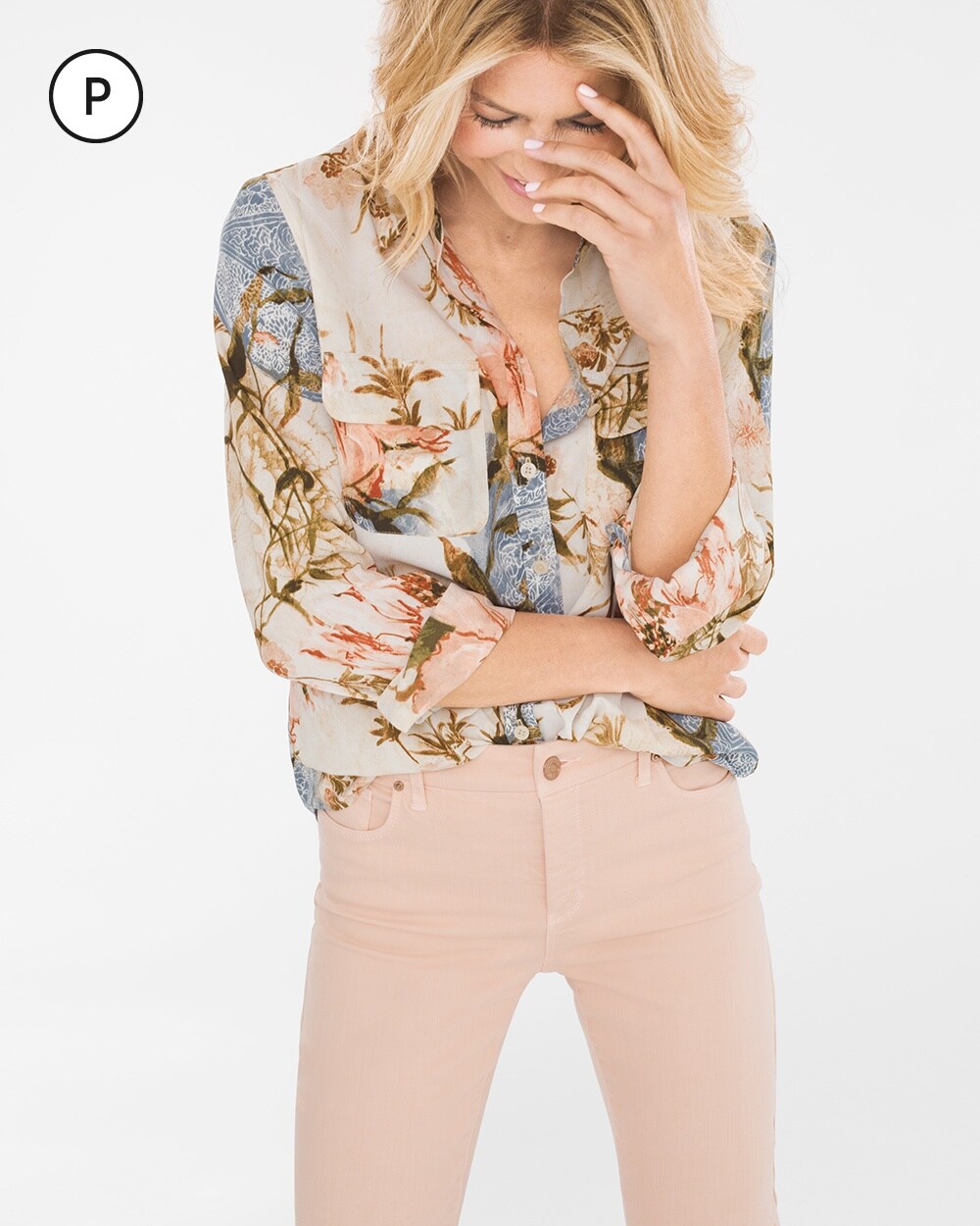 Petite Softened Floral Shirt