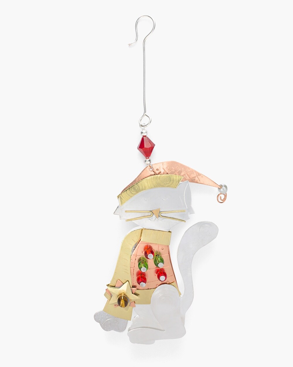 Cheerful Cat Holiday Ornament