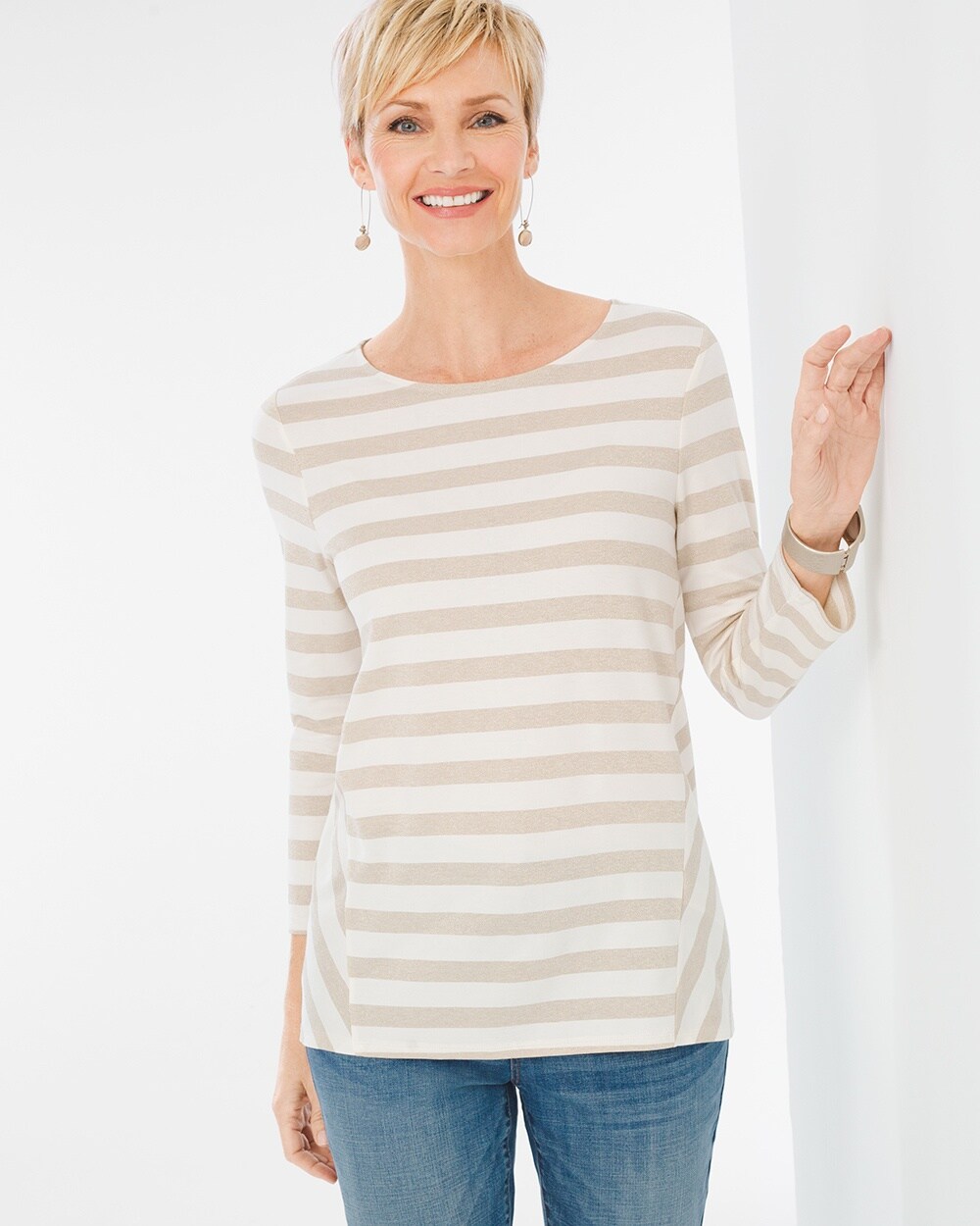 Shimmer Striped Tee