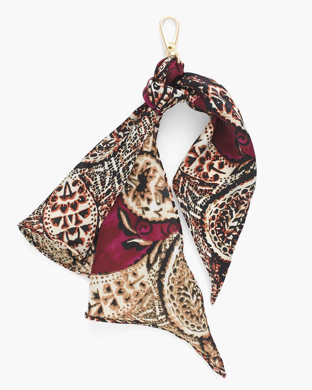 Red Print Scarf Drop-Off