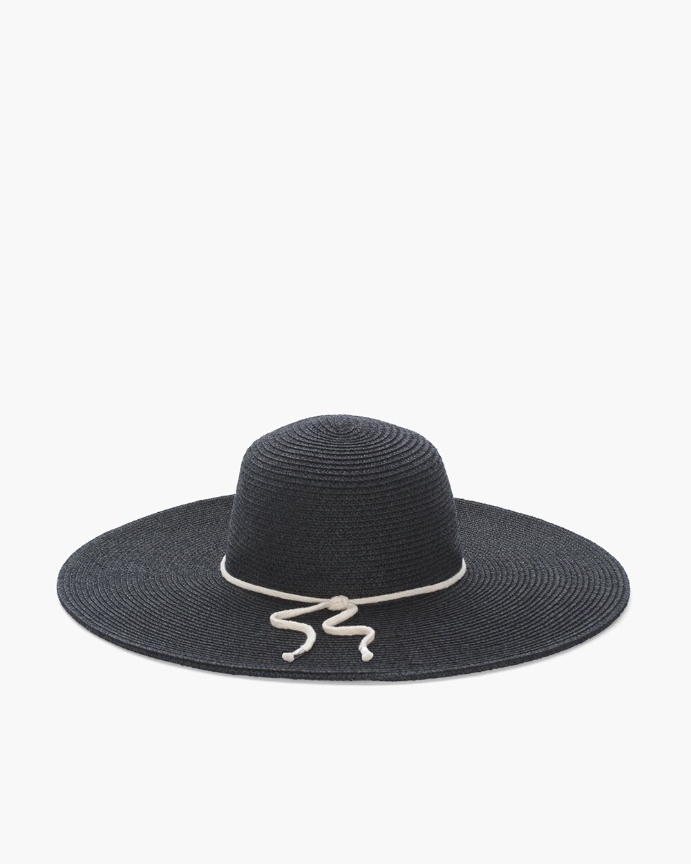 Black Tie-Detail Sun Hat