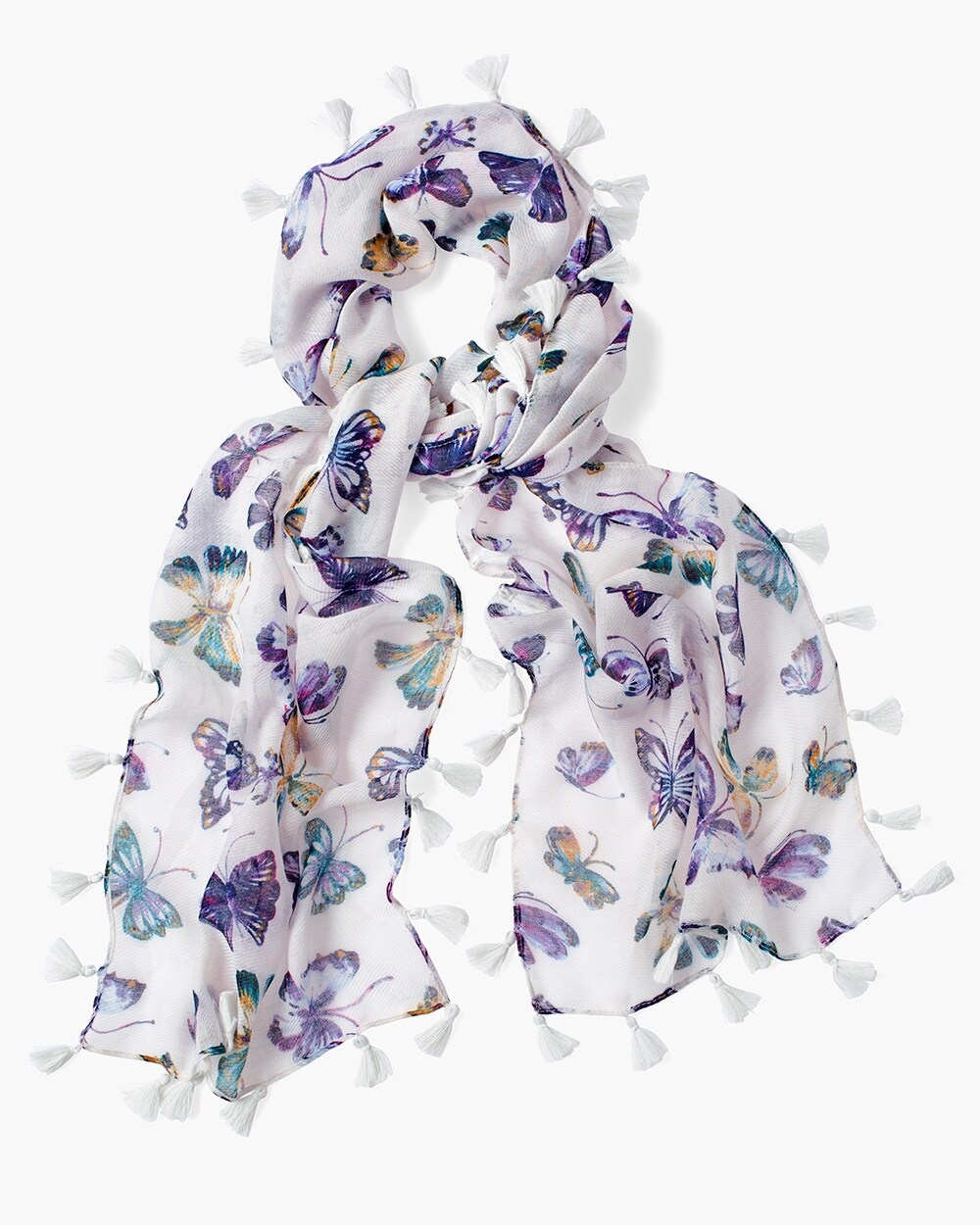 Butterfly-Print Scarf