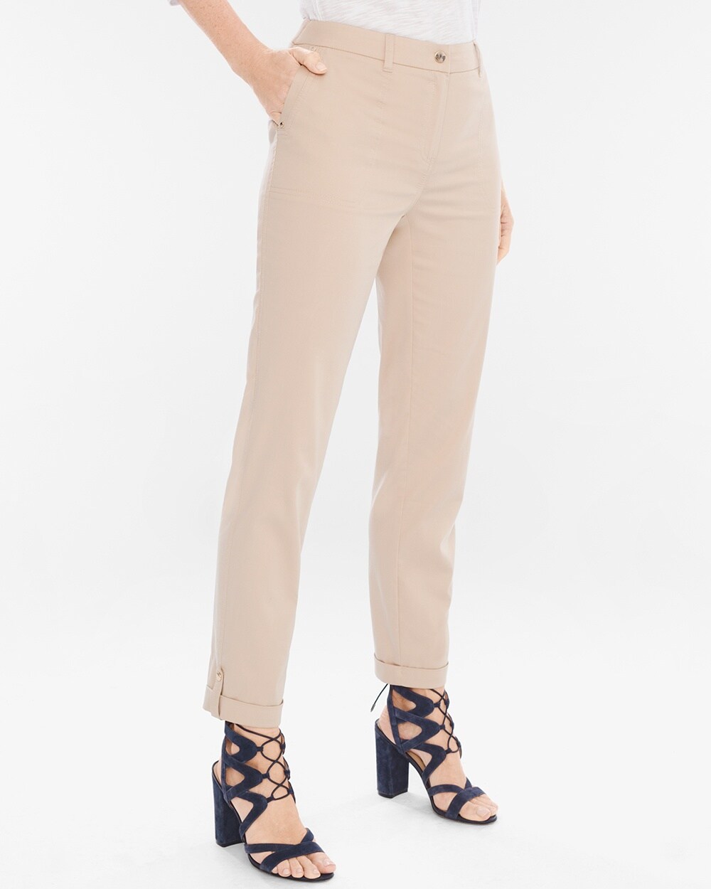 Comfort Waist Luxe Utility Ankle Pants