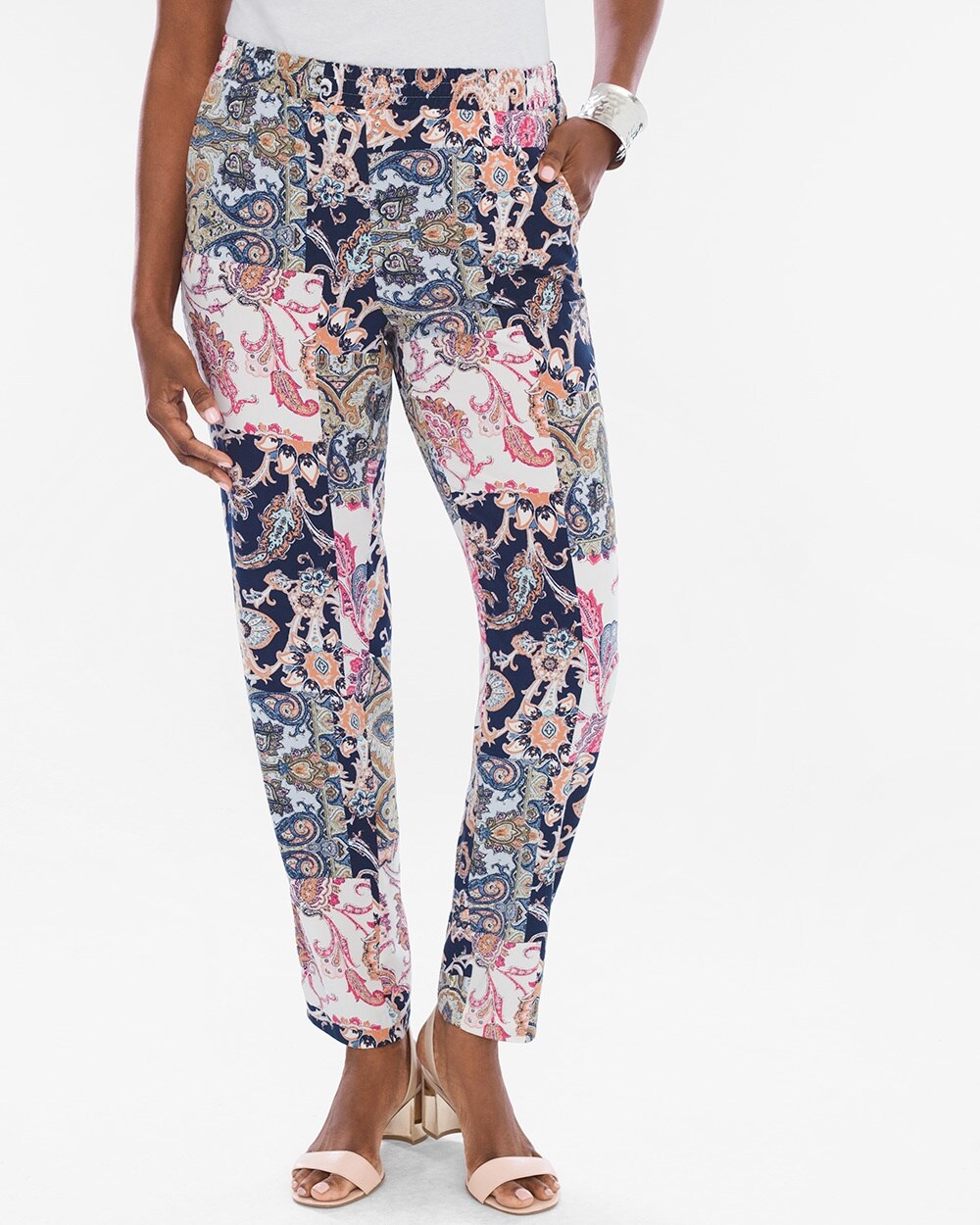 Silky Soft Tinted Patchwork Ankle Pants