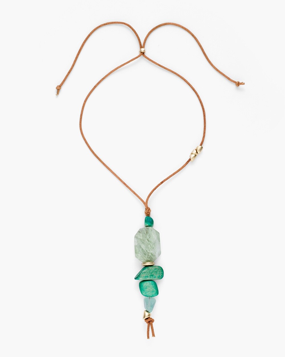 Green Stone Multi-Pendant Necklace