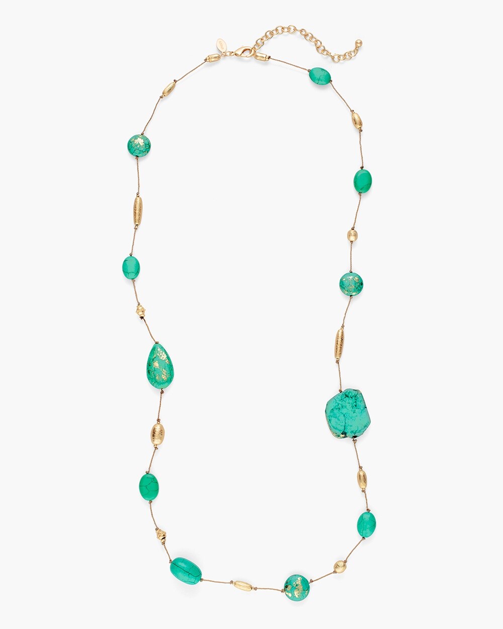 Green Stone Single-Strand Necklace
