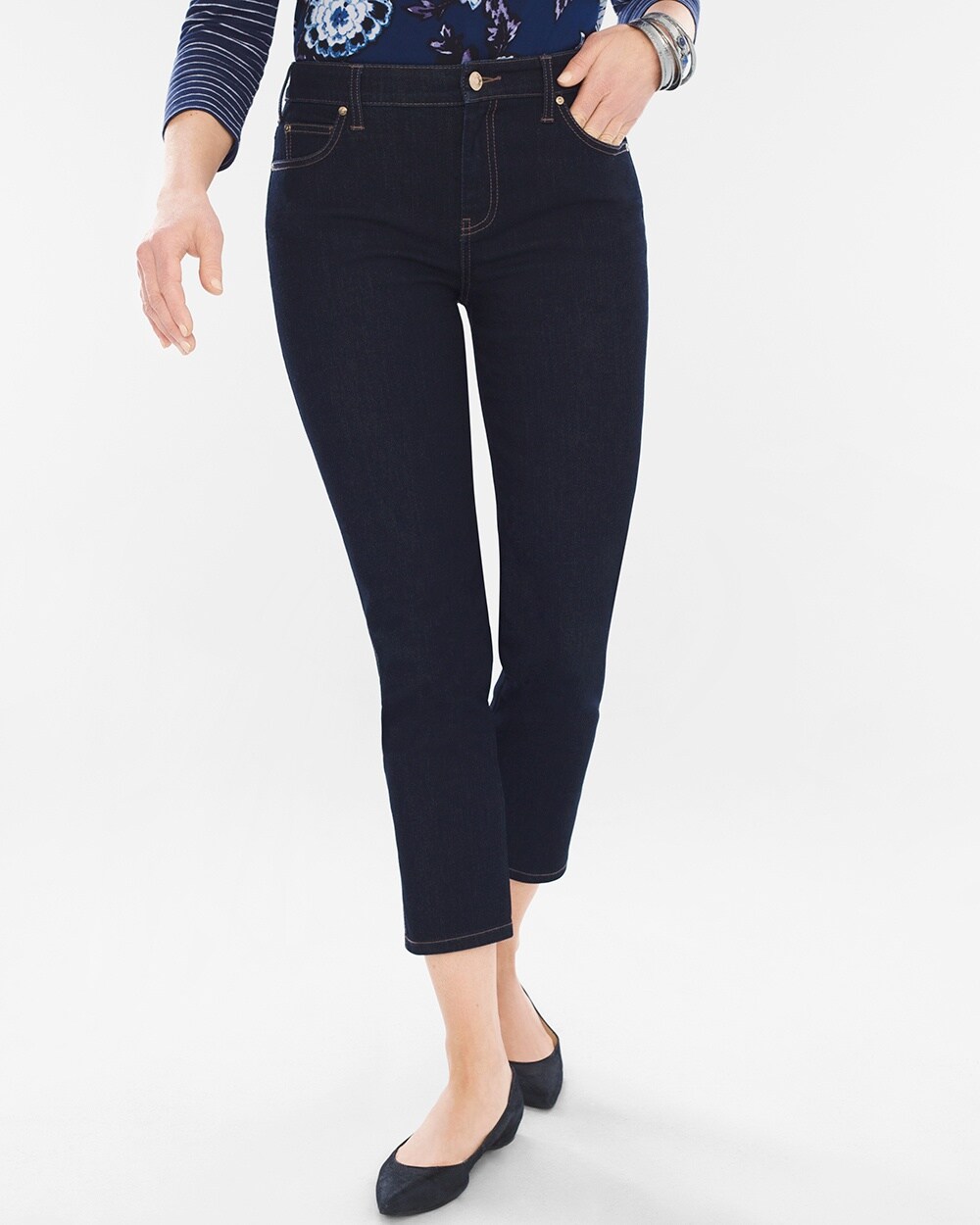 Straight Cropped Ankle Jeans