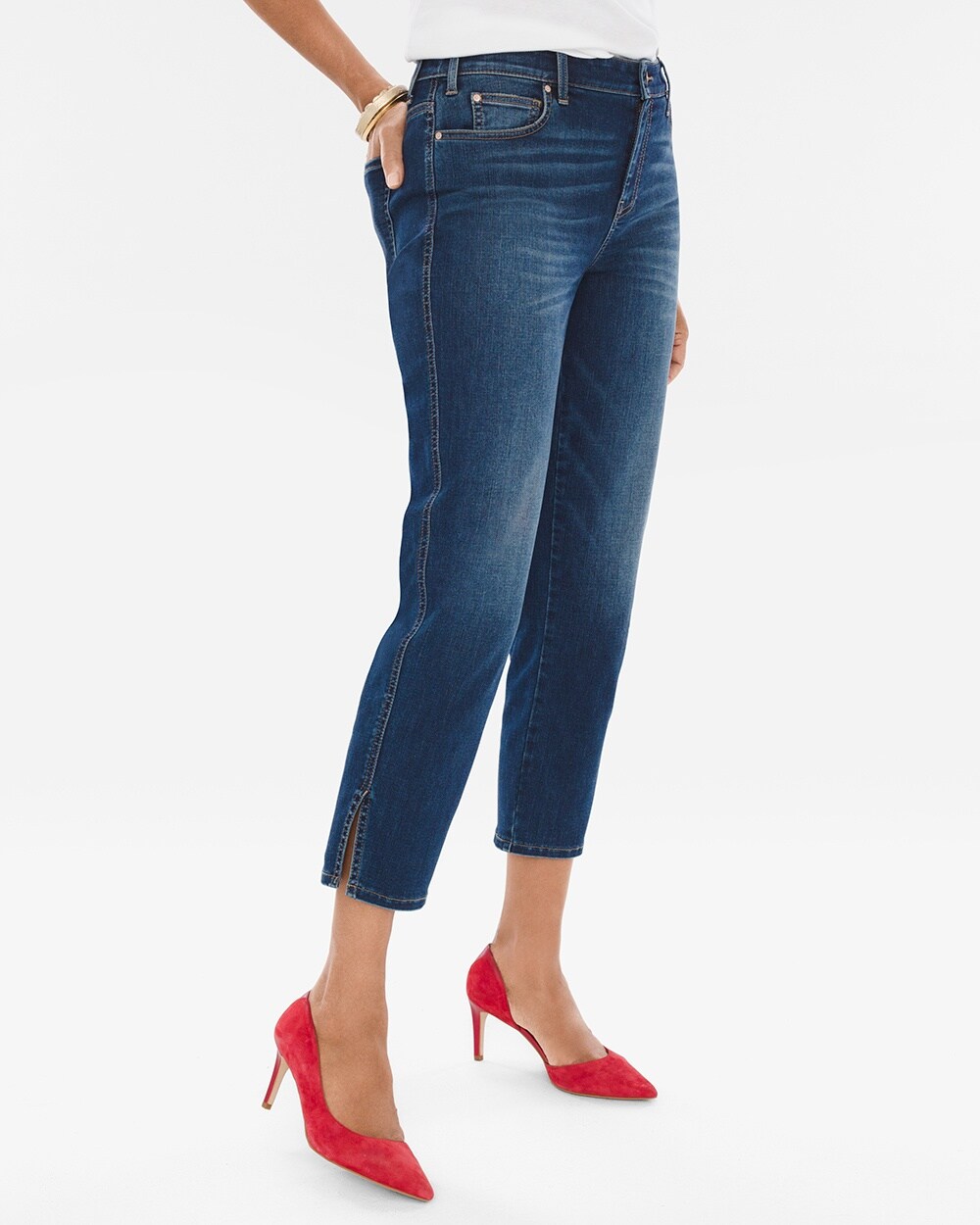 Straight Cropped Ankle Jeans
