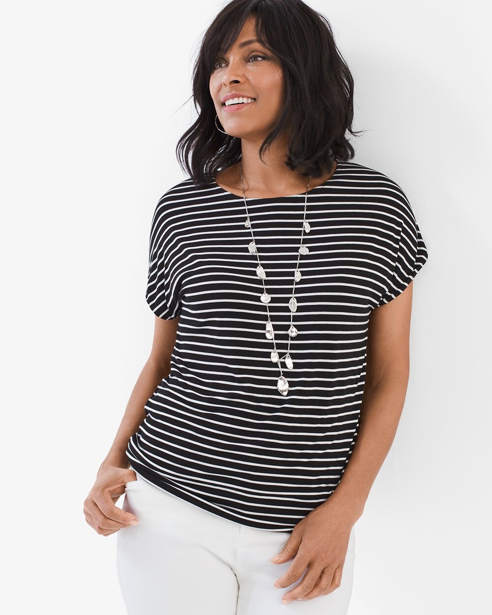 Reversible Solid-Striped Tee