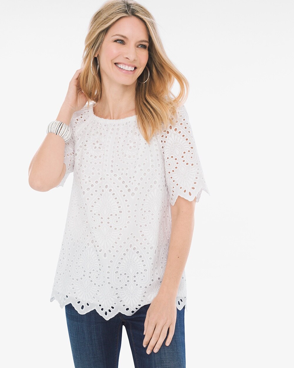 Eyelet Embroidery Top