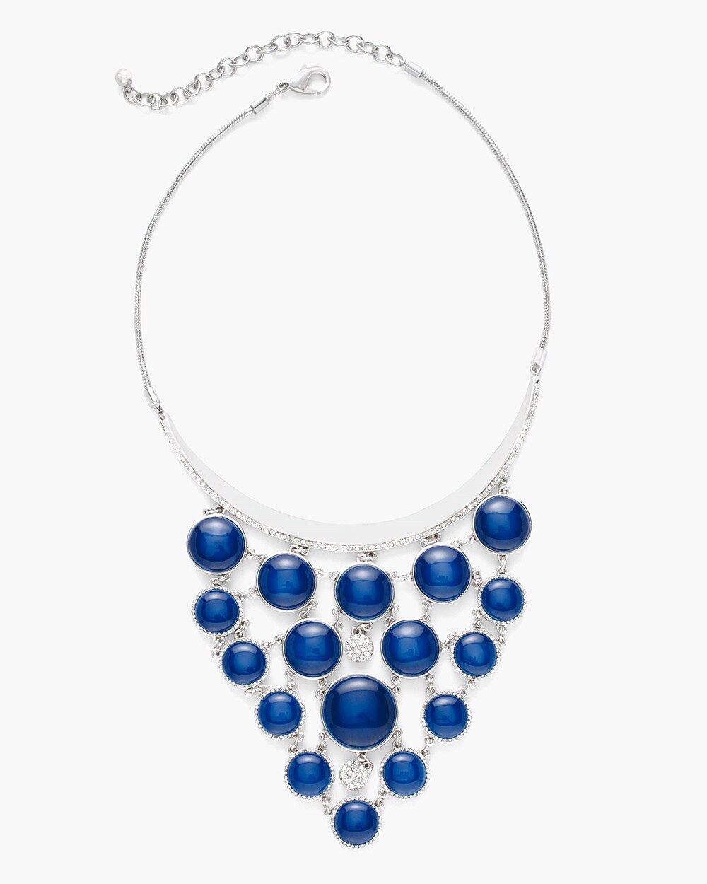 Blue Gem Bib Necklace