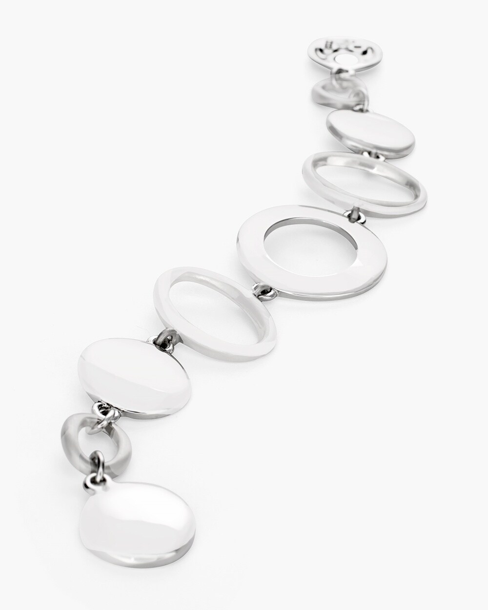 Silver-Tone Circlet Magnetic Bracelet