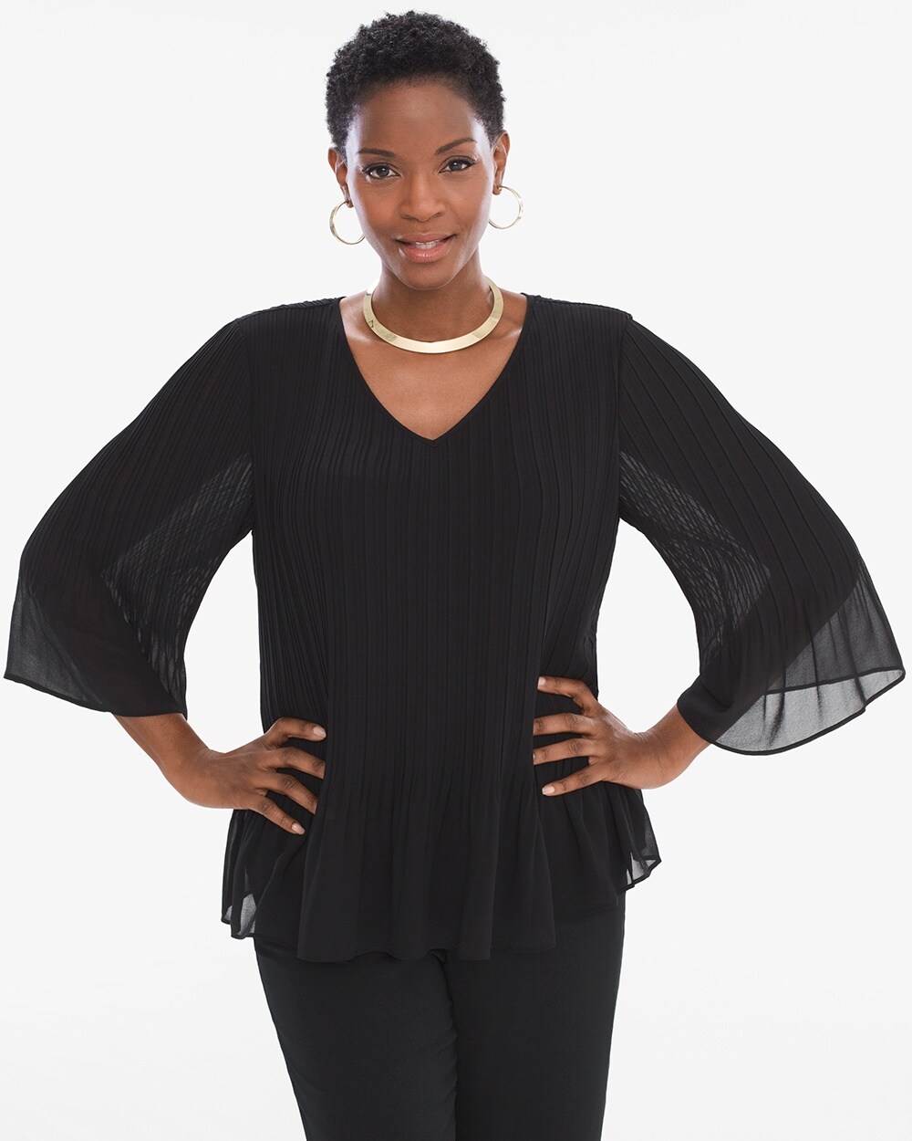 Pleated Pullover