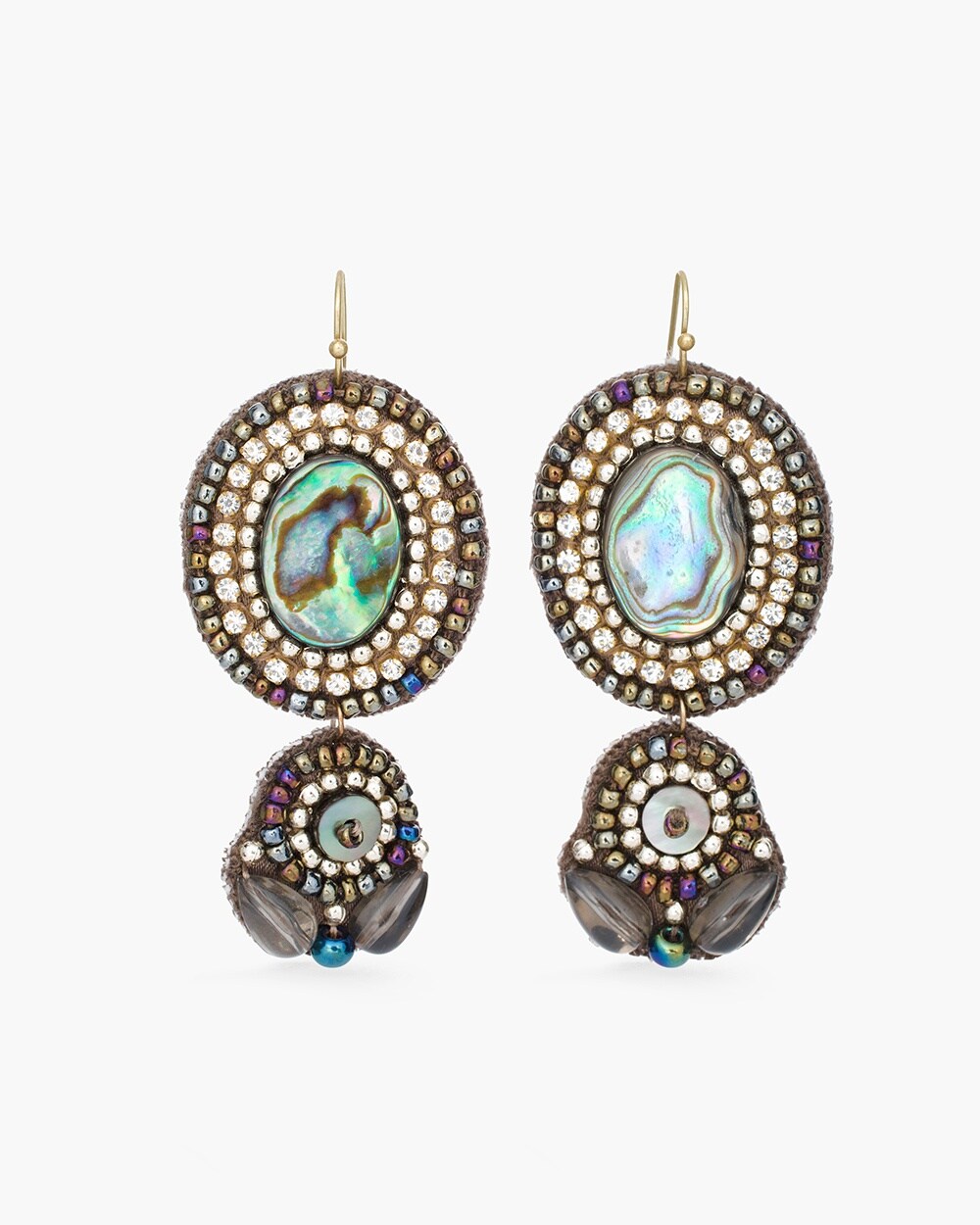 Pave Circlet Chandelier Earrings