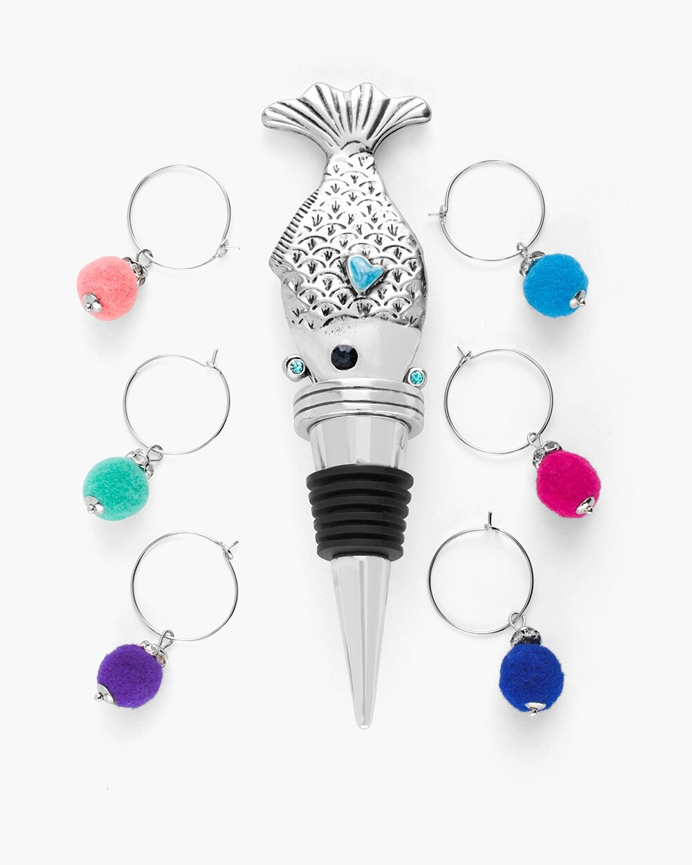 Fish Bottle Stopper With Charms