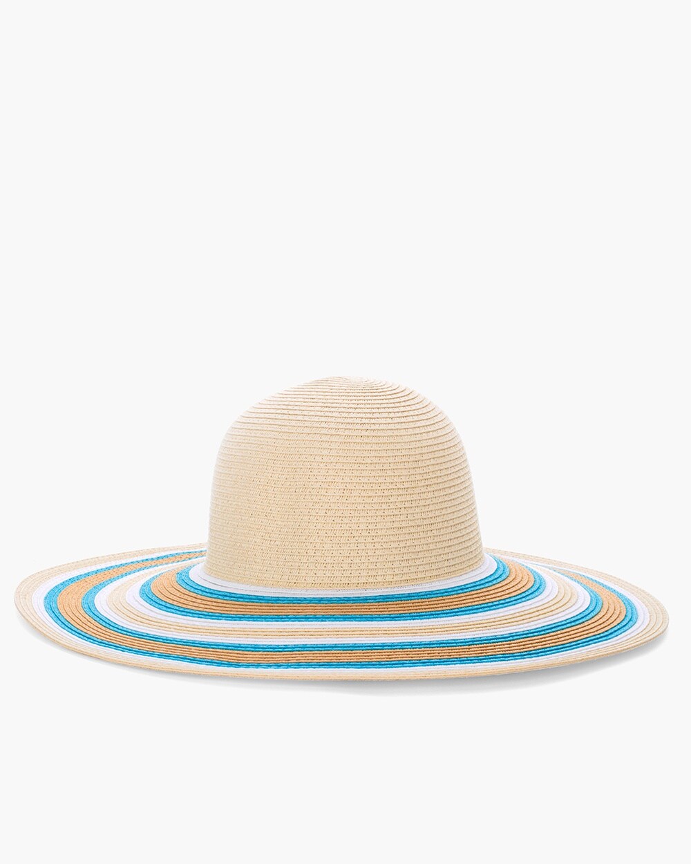 Blue and Neutral Striped Sun Hat