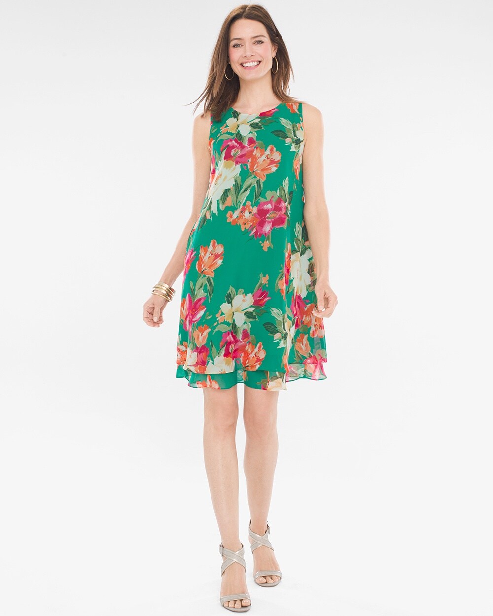 Floral Double-Layer Dress