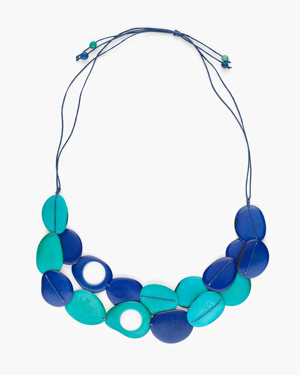 Faire Collection Blue Double-Strand Necklace