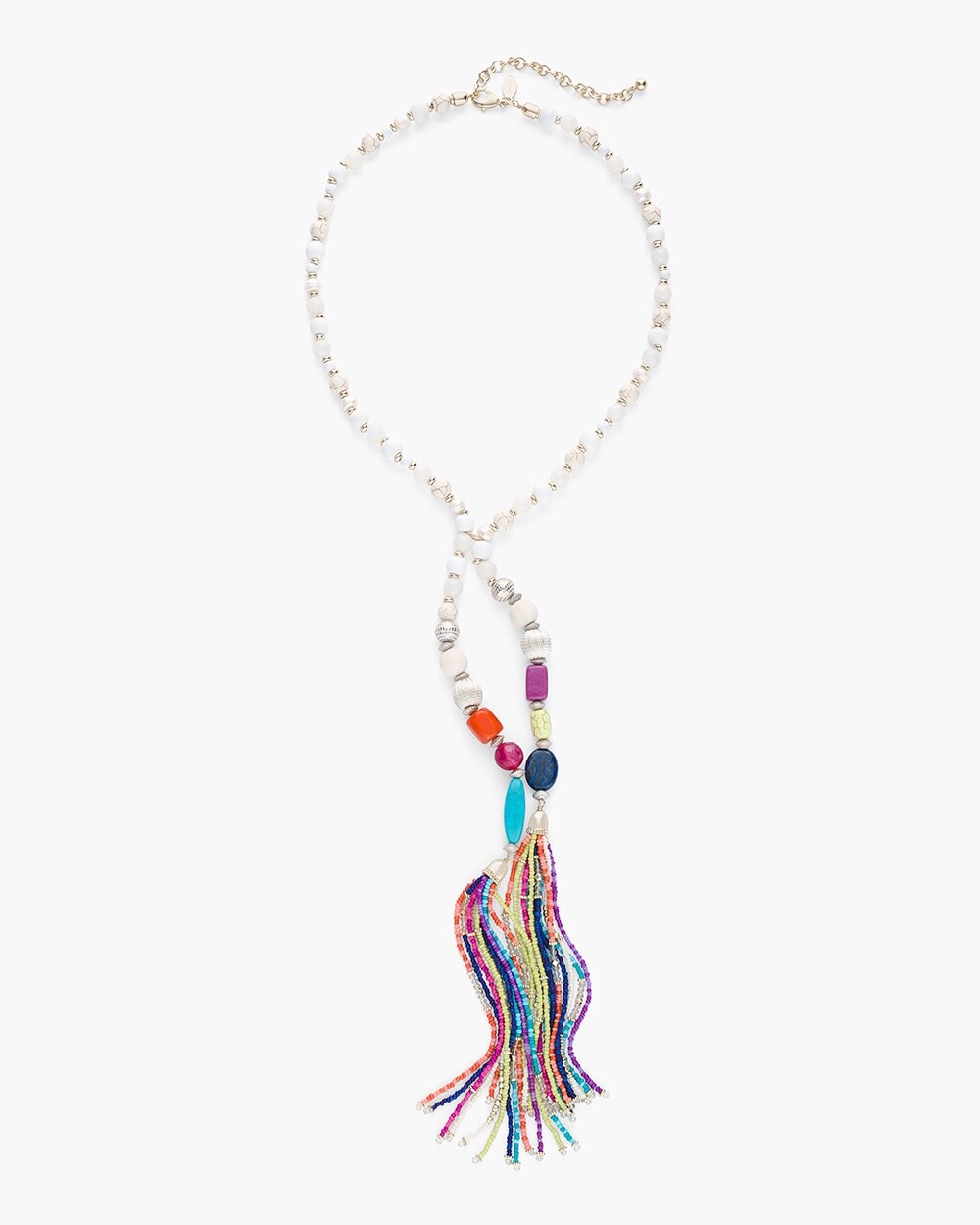 Multi-Colored Lariat Necklace