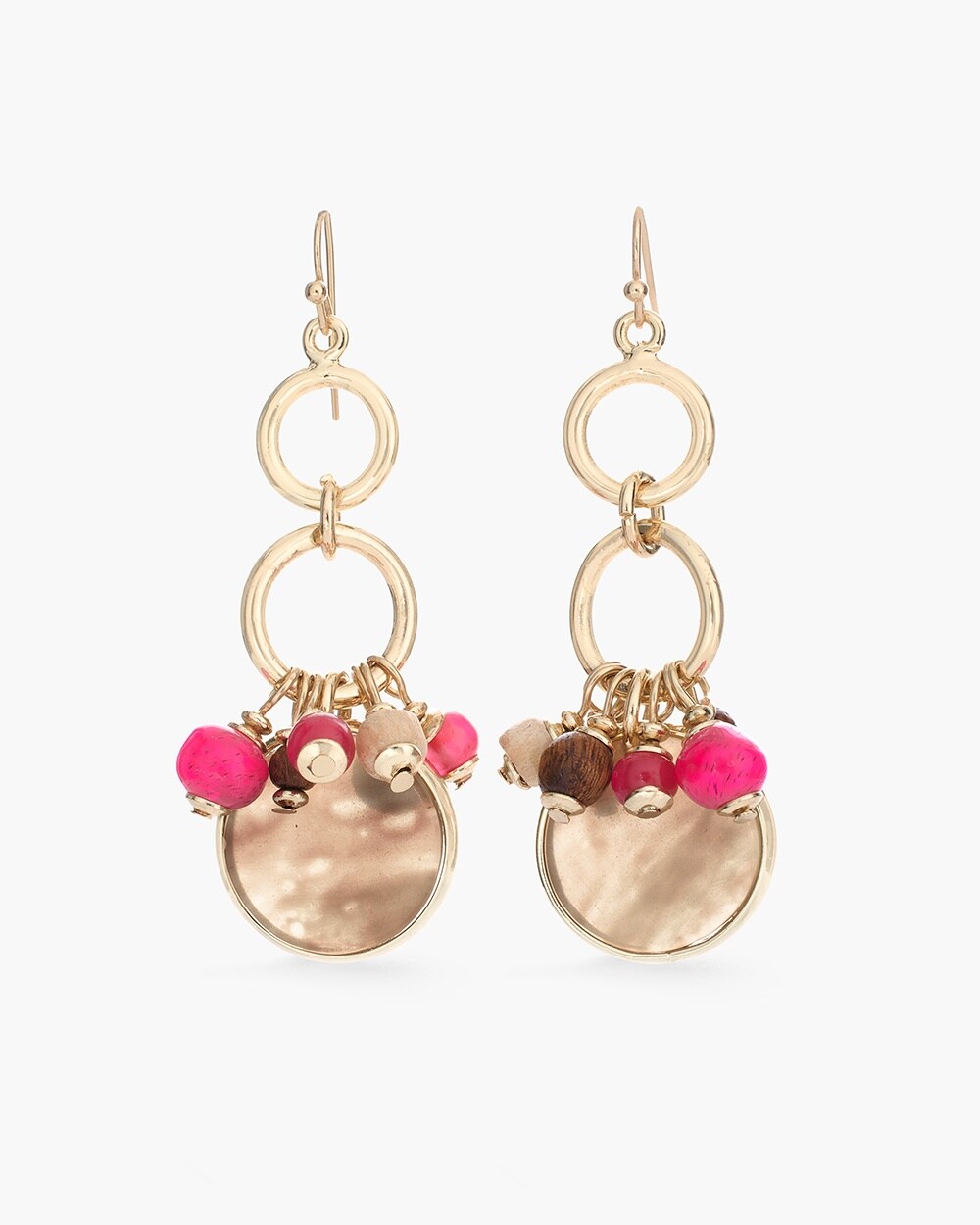 Pink Double-Drop Earrings