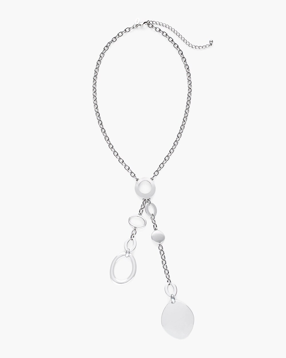 Silver-Tone Circlet Y-Necklace