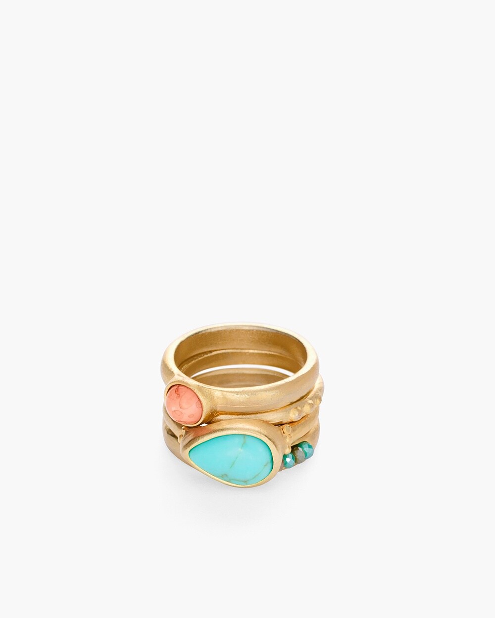 Multi-Colored Simulated Stone Ring Set