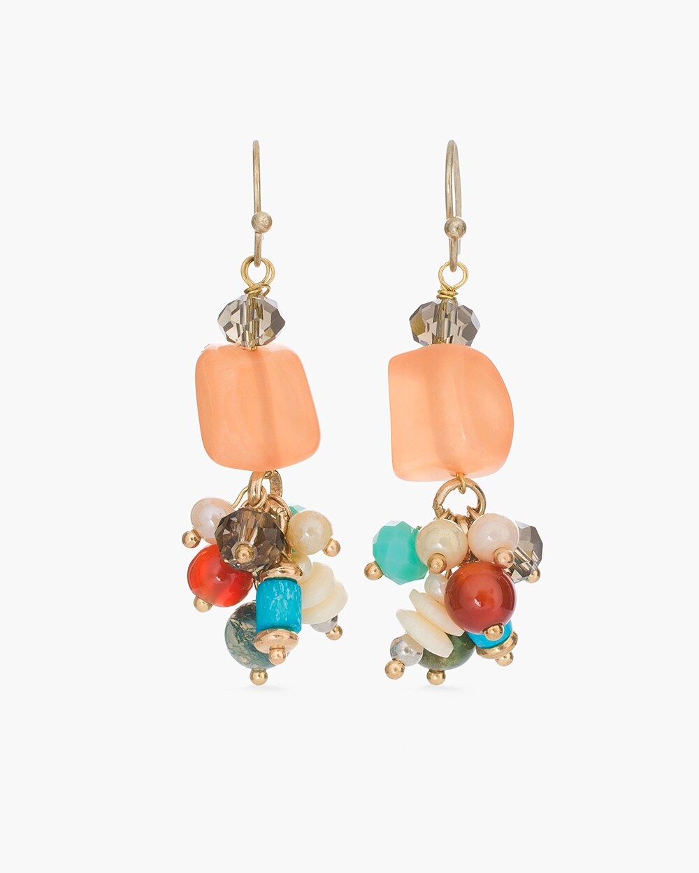 Multi-Colored Beaded Cluster Earrings - Chico's