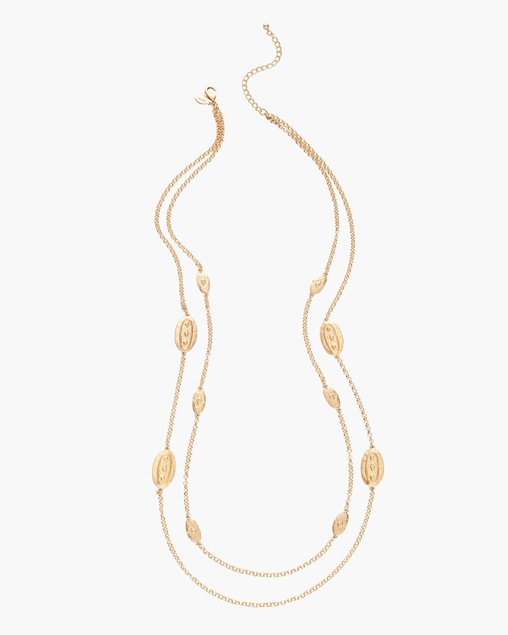 Gold-Tone Medallion Chain Necklace