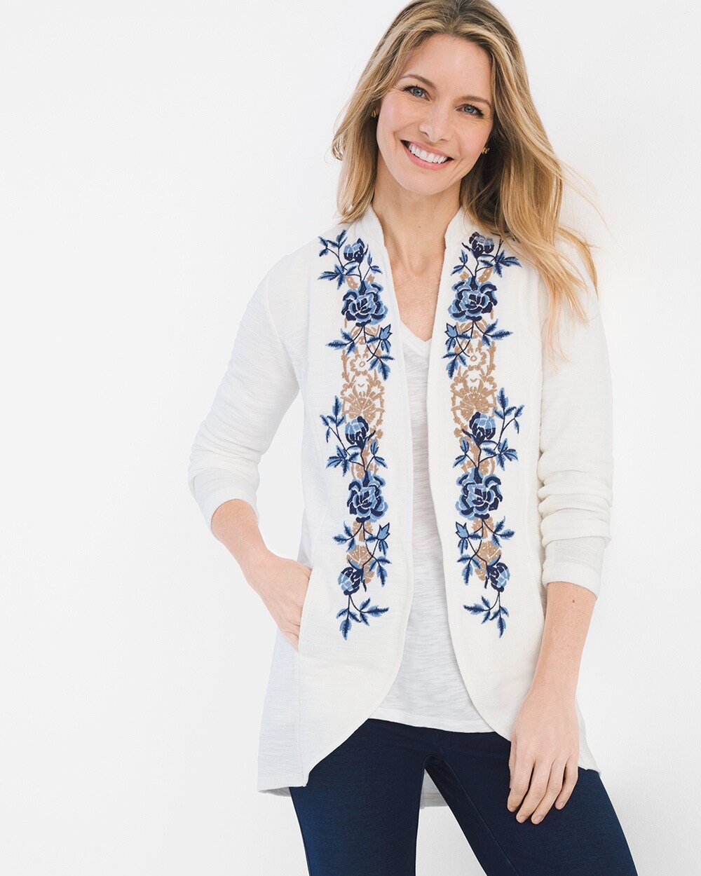 Zenergy Floral Embroidered Jacket