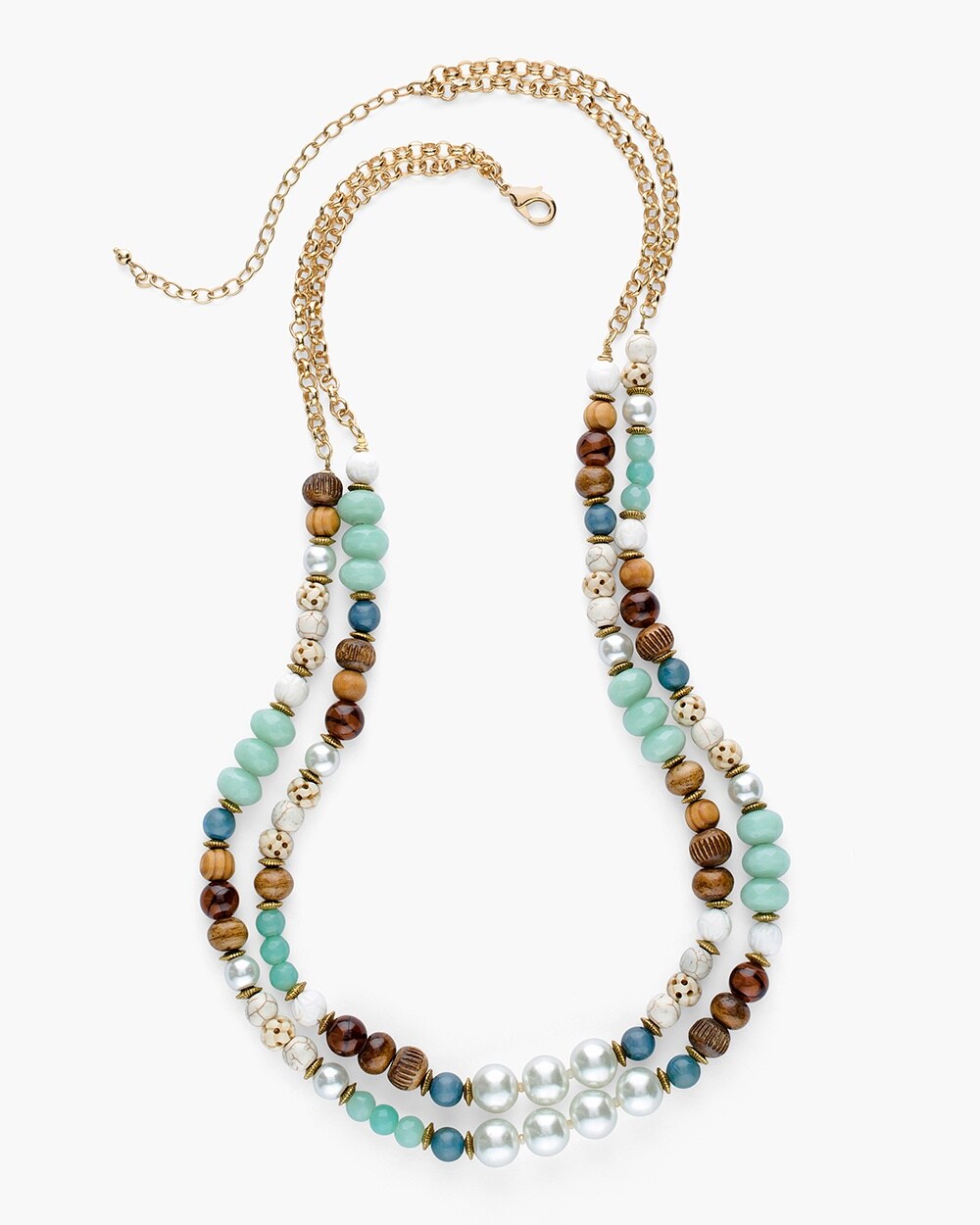 Cool Beaded Double-Strand Necklace