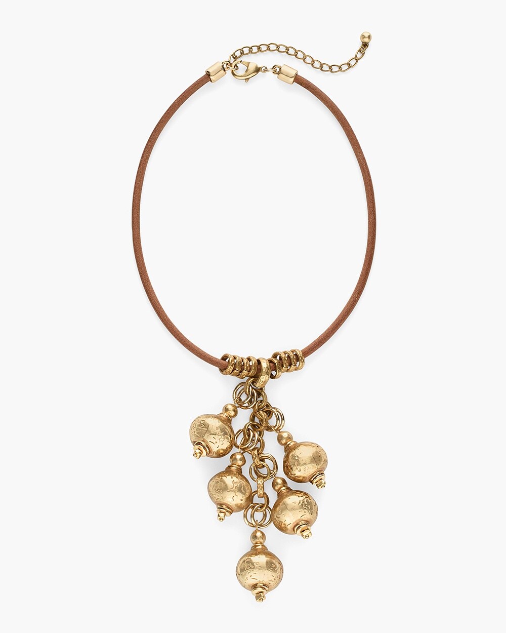 Gold-Tone Ball Bib Necklace