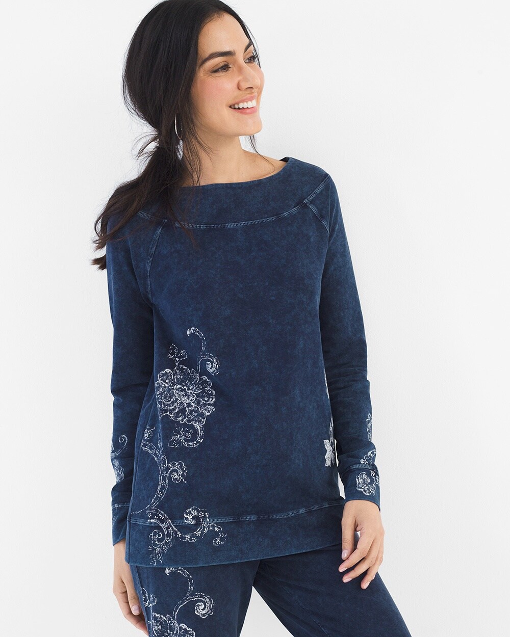 Zenergy Floral Scroll Tunic