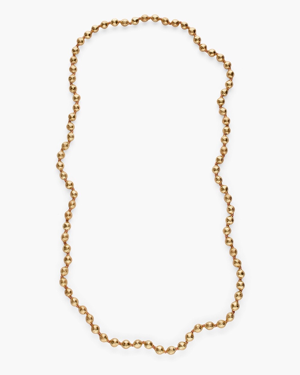 Gold-Tone Ball Single-Strand Necklace