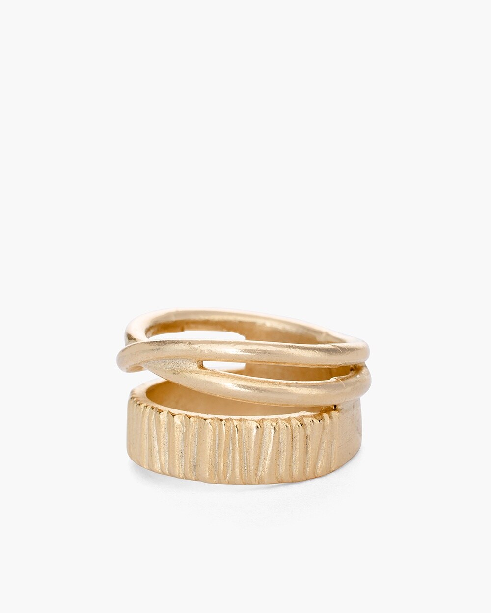 Gold-Tone Textured Ring