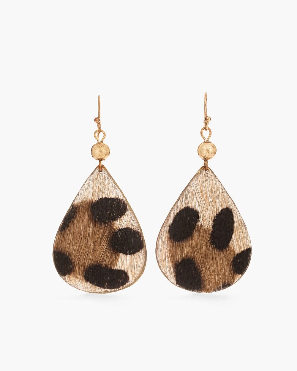 Haircalf Leopard-Print Drop Earrings