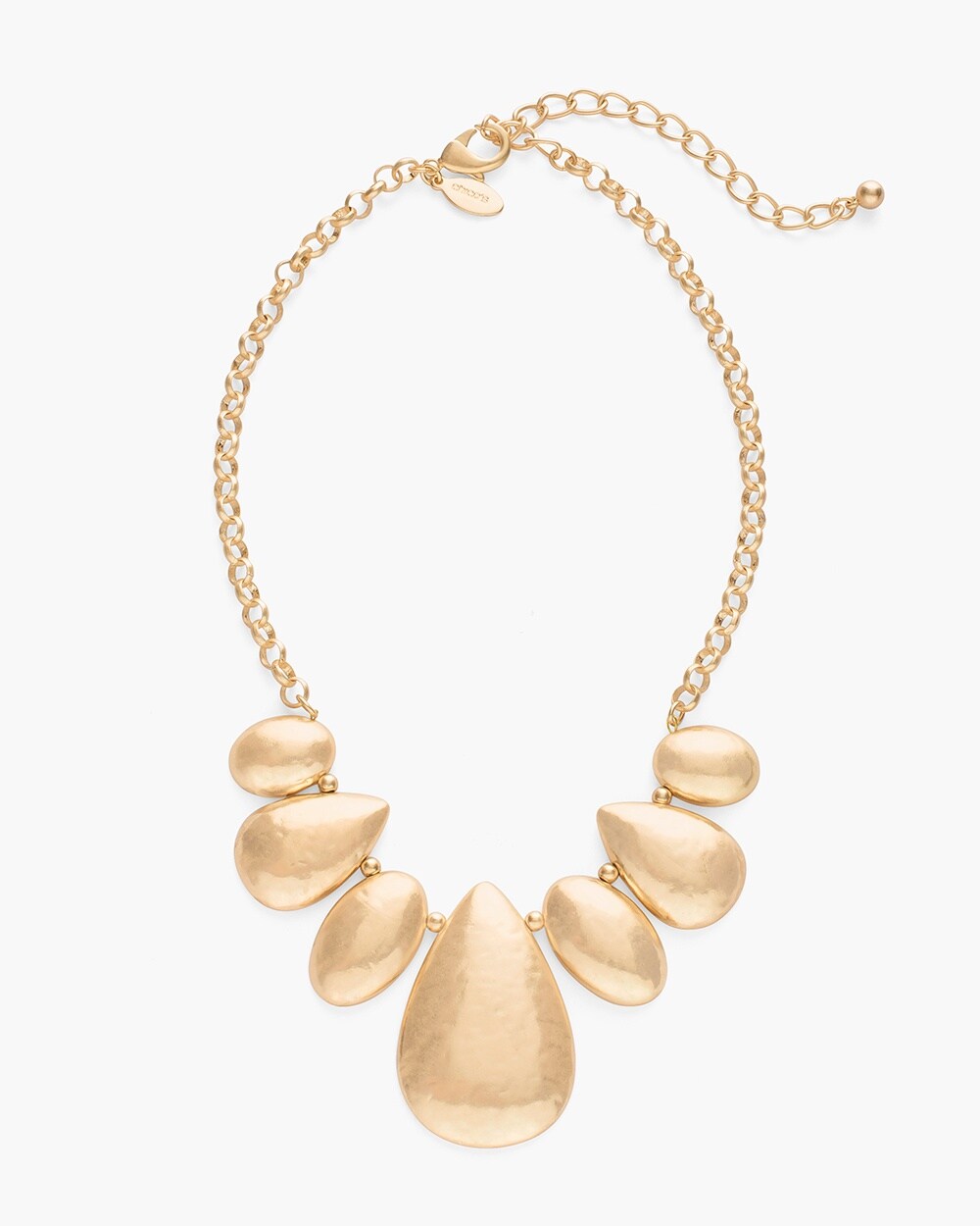 Gold-Tone Domed Bib Necklace