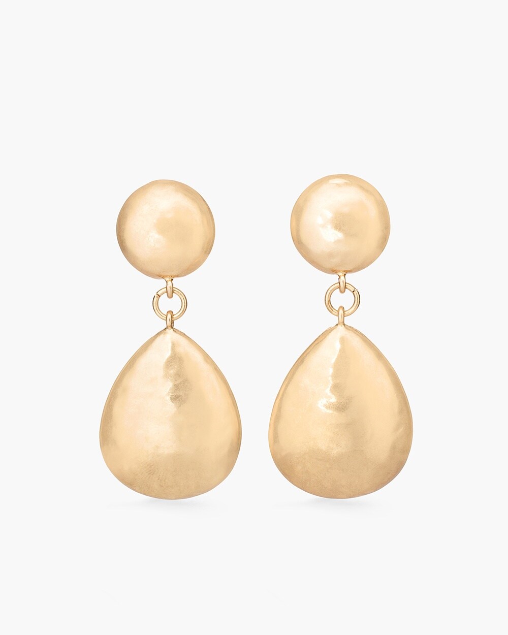 Gold-Tone Domed Clip-On Earrings