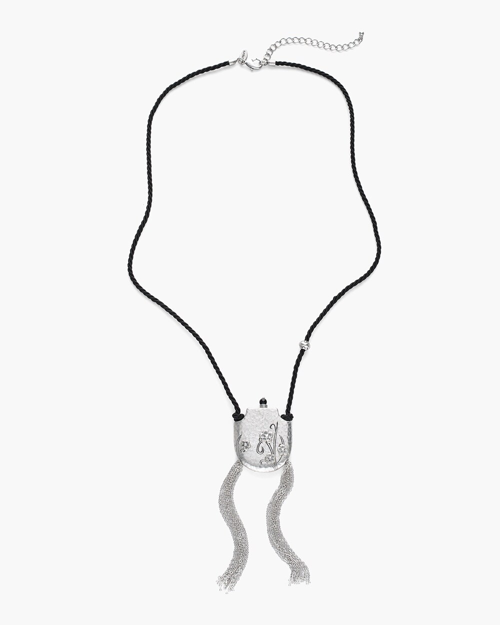 Silver-Tone Purse Pendant Necklace