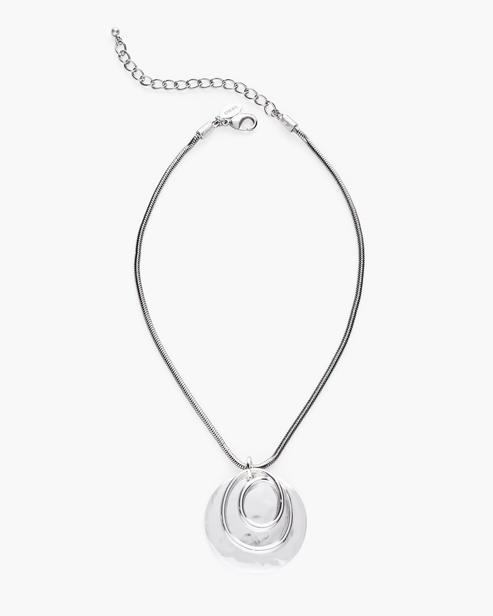 Silver-Tone Twisted Pendant Necklace