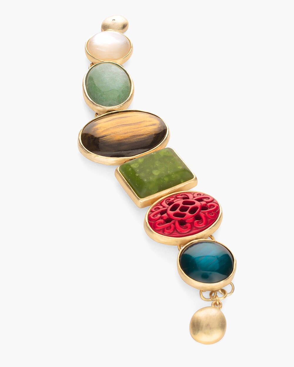 Multi-Colored Stone Magnetic Bracelet