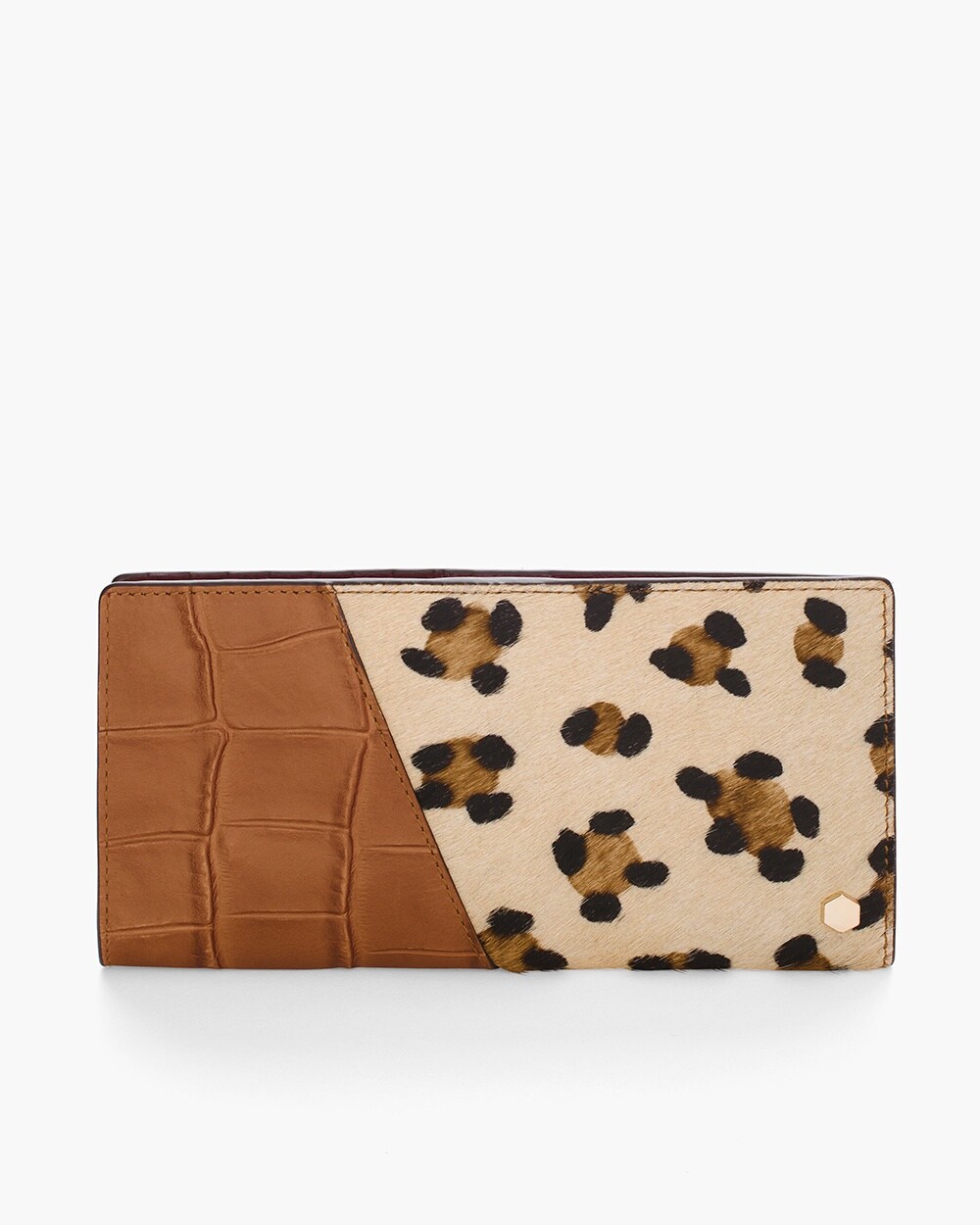 Leopard-Print Haircalf Wallet