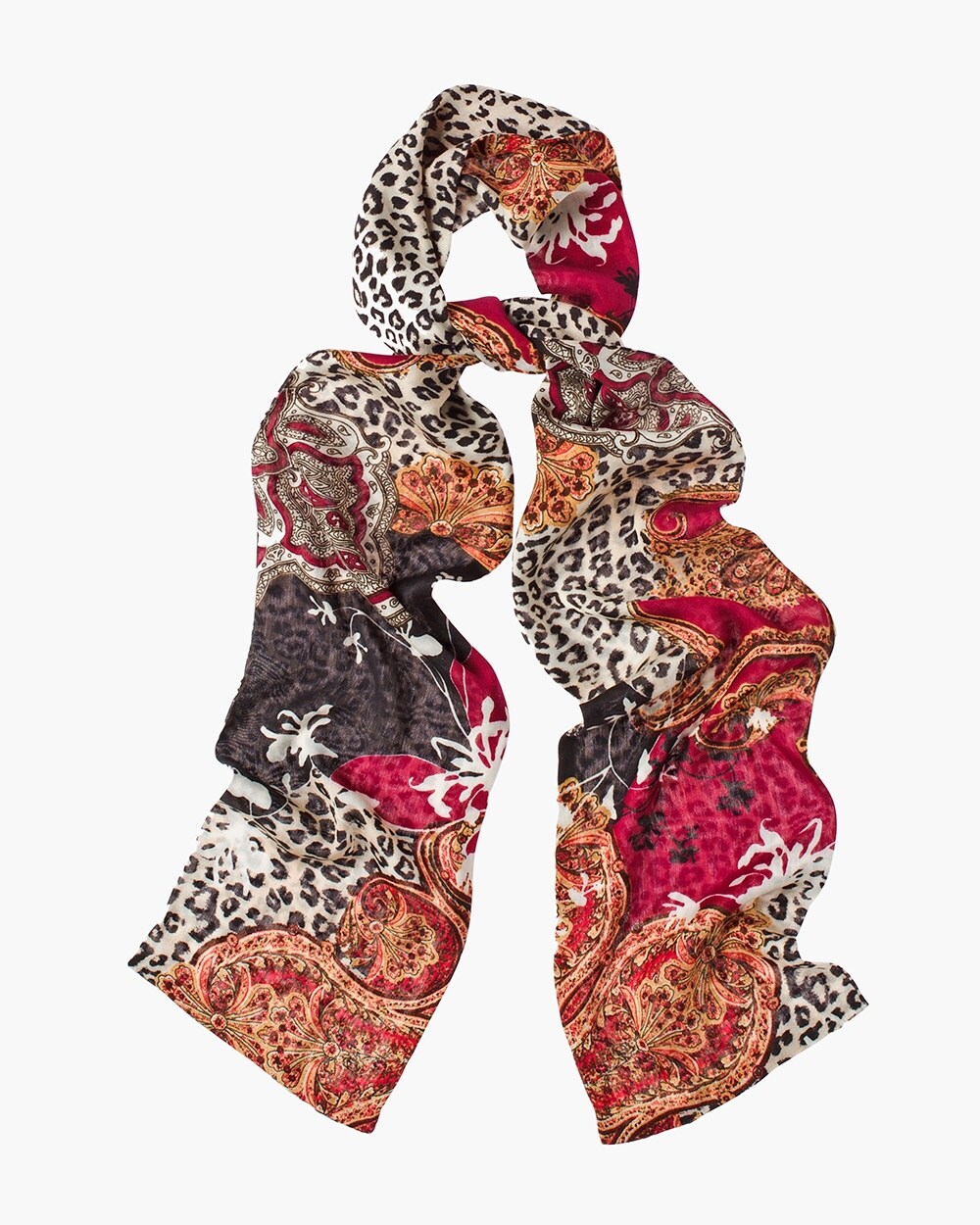 Heritage Reversible Leopard-Mixed Print Scarf