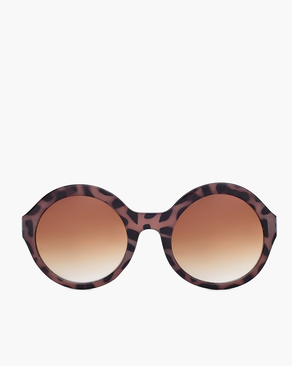 Round Leopard-Print Sunglasses
