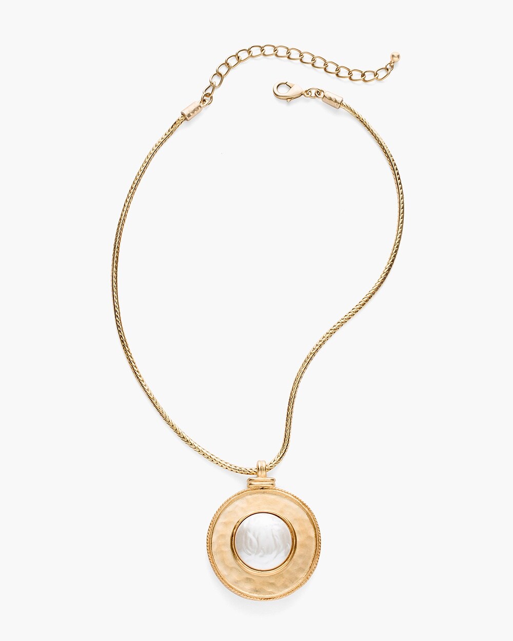 Reversible Merlot-White Pendant Necklace