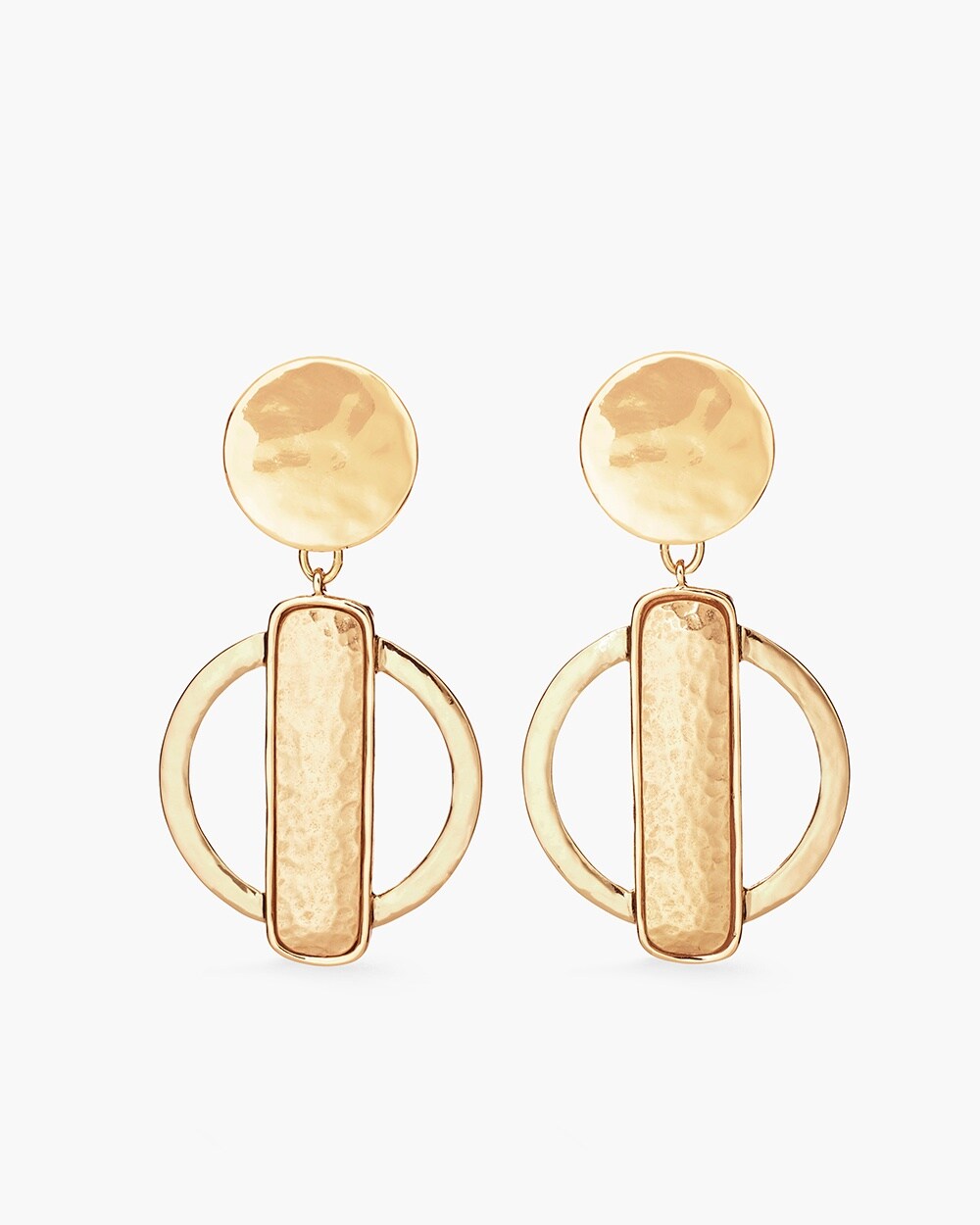 Gold-Tone Statement Clip-On Earrings