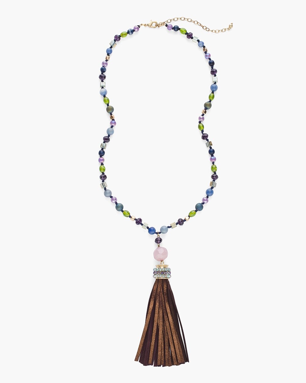 Cool Beaded Tassel Necklace