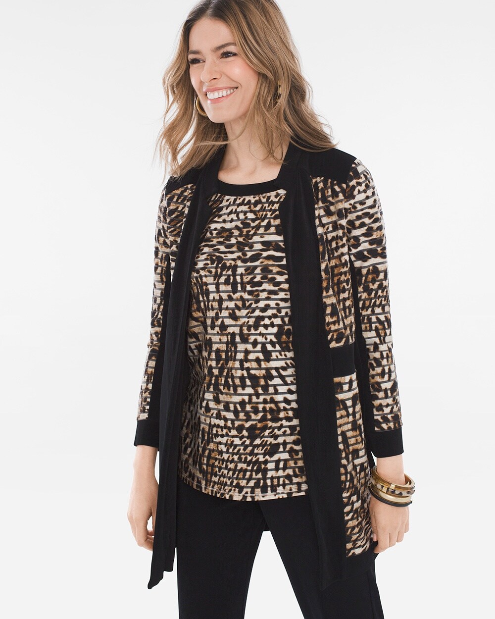 Travelers Collection Leopard-Print Jacket