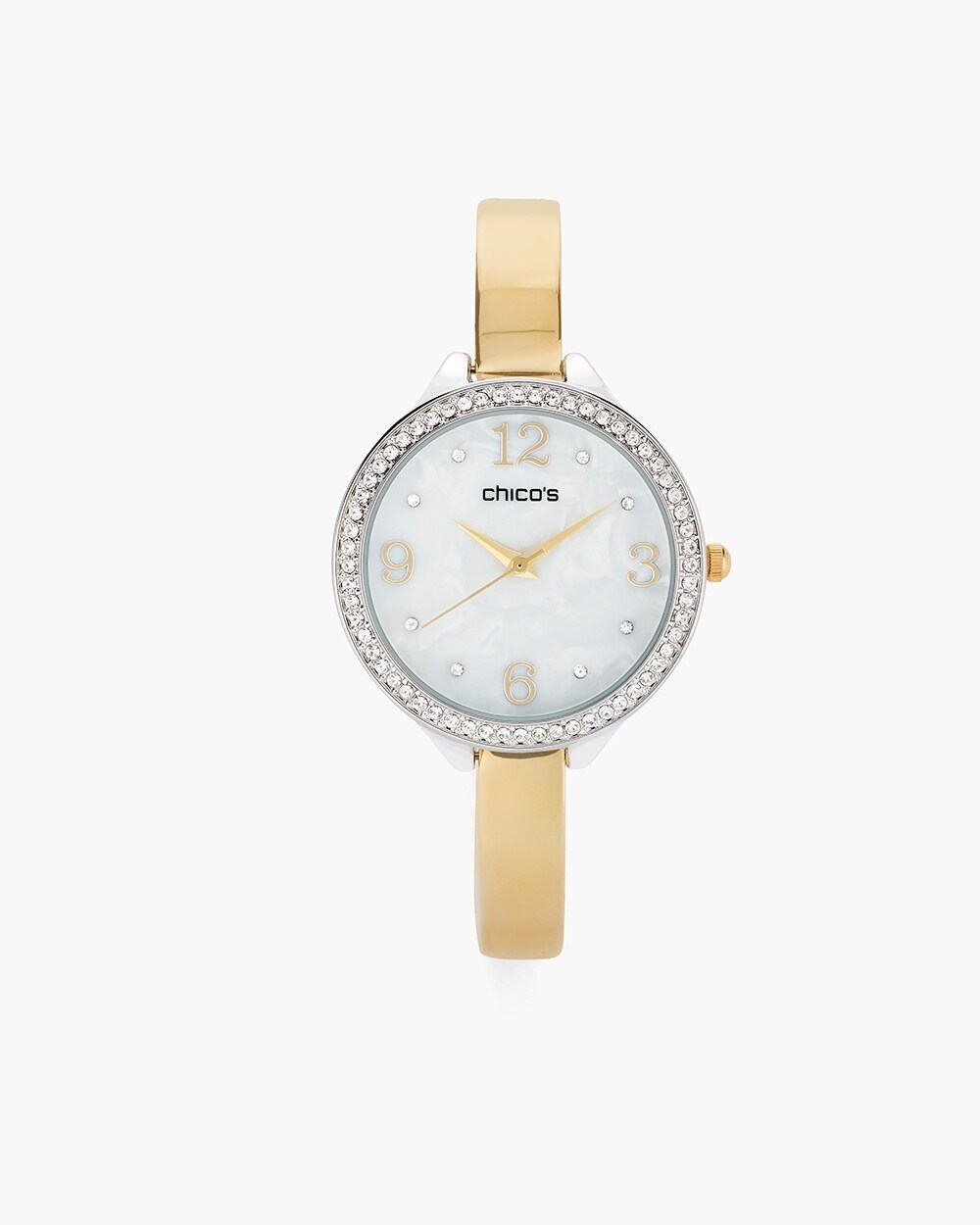 Mixed-Metal Sparkle Watch