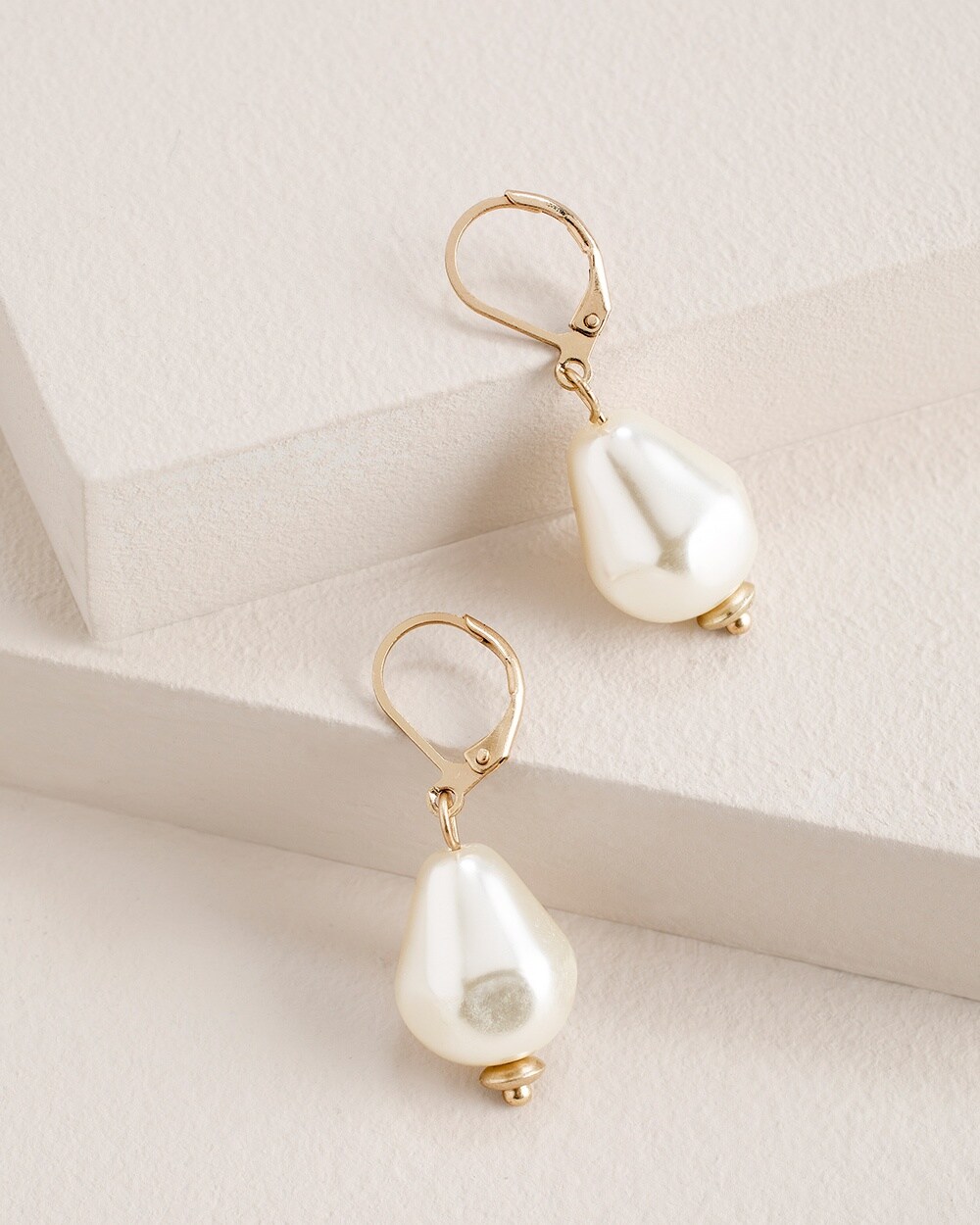Faux-Pearl Drop Earrings